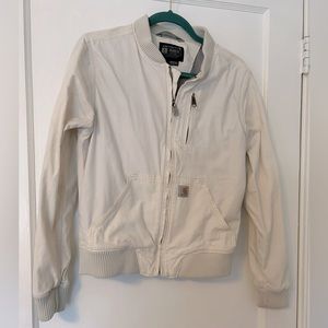 Carhartt- WOMEN'S BOMBER JACKET - RELAXED FIT - RUGGED FLEX® White, Small